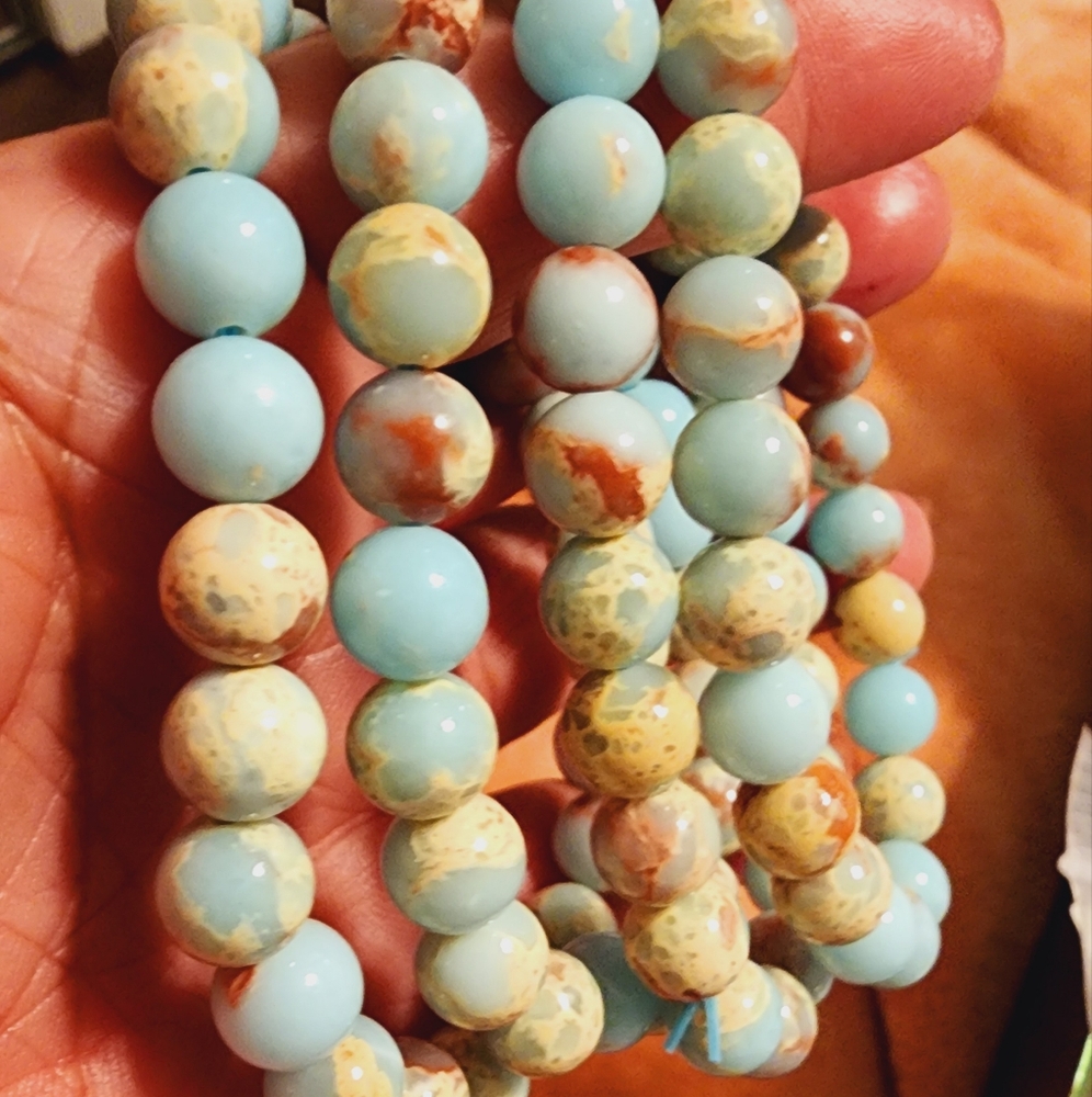 Agalmatolite stone 8mm.  4 for  $25